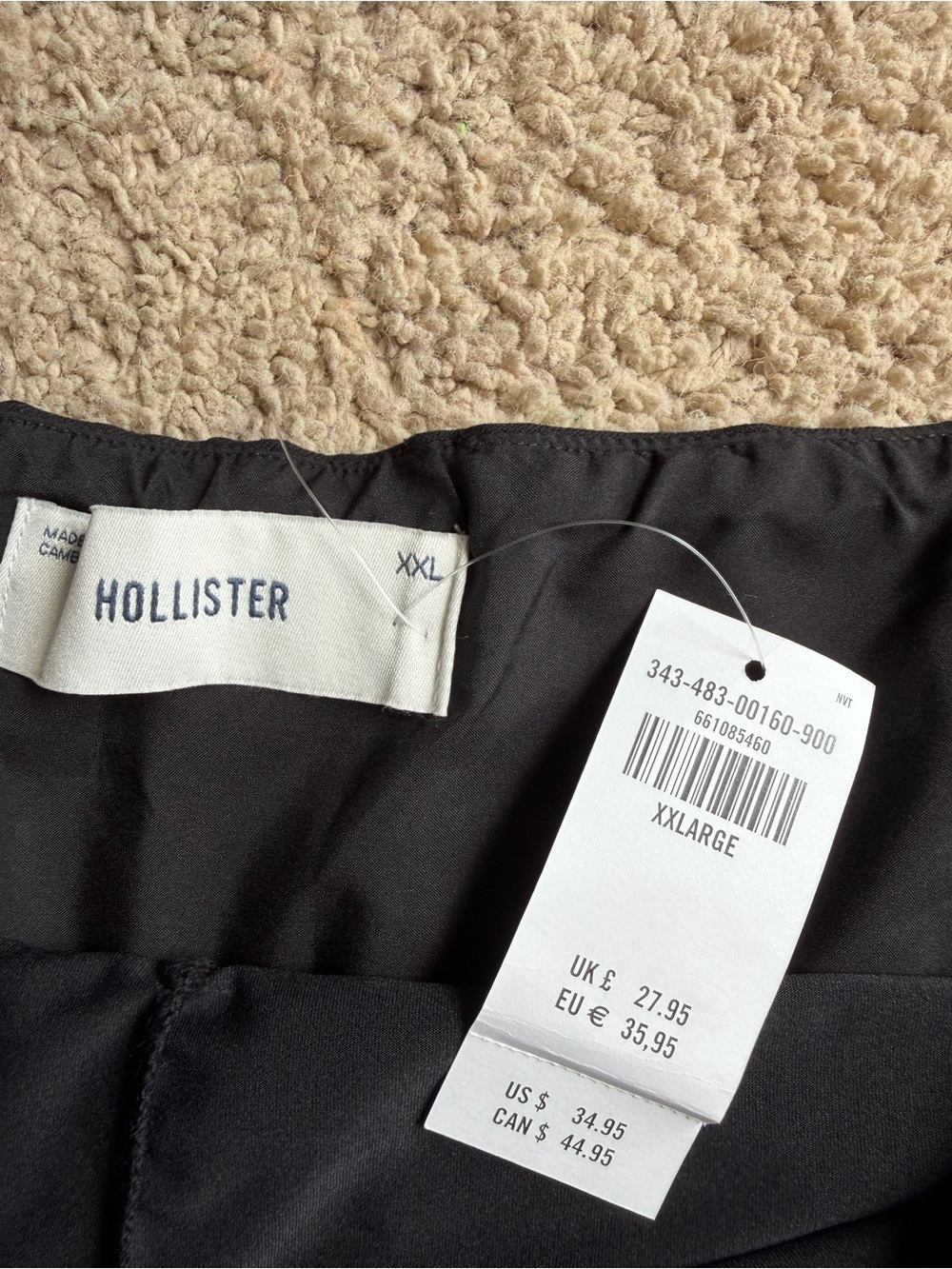 Hollister Black Mini Skirt with Wide Waistband - Picture 2 of 2